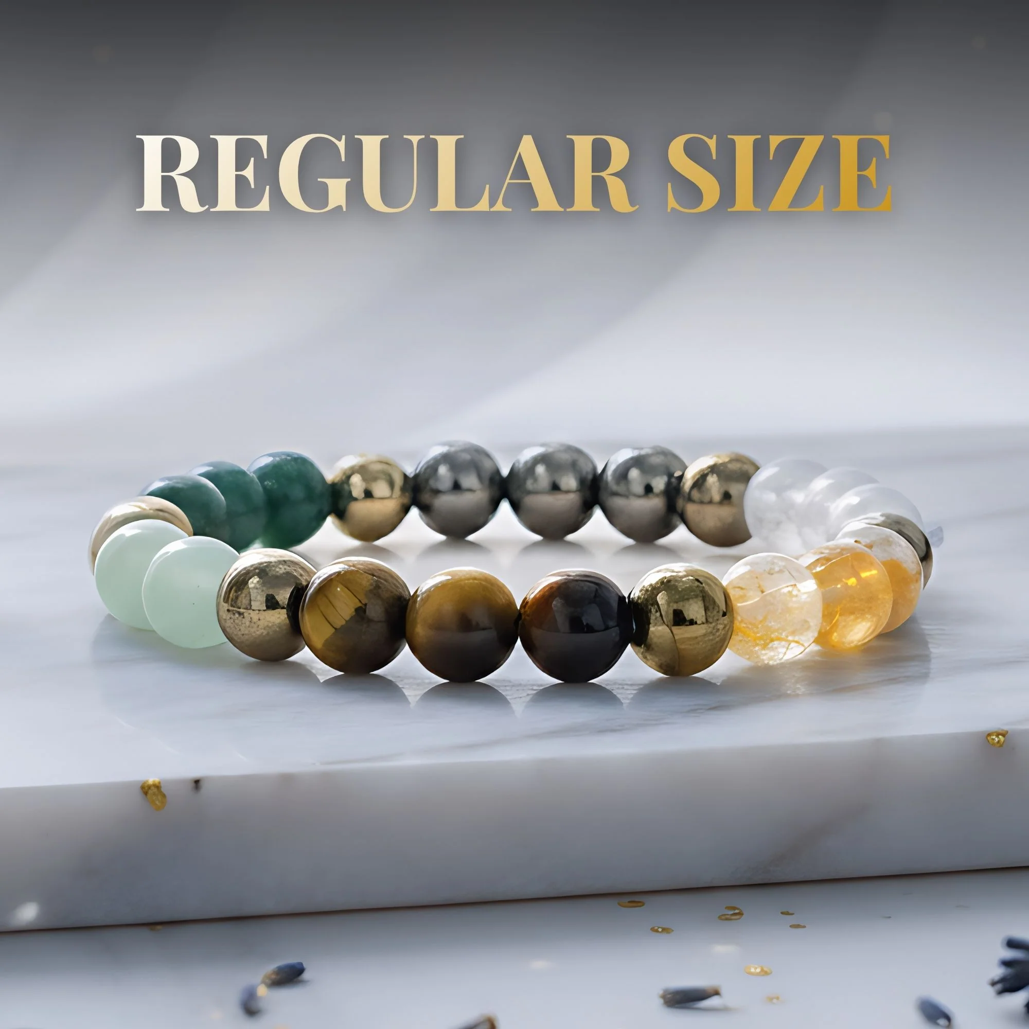 Dhanlabh Band with Pyrite, Tiger Eye, Citrine, Aventurine, Sphatik & Jade Beads
