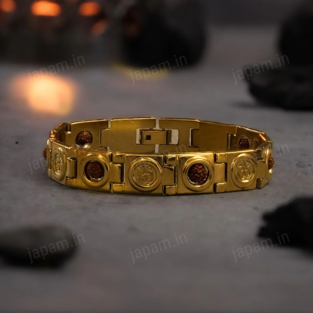 Gold Plated Rudra Om Divine Bracelet