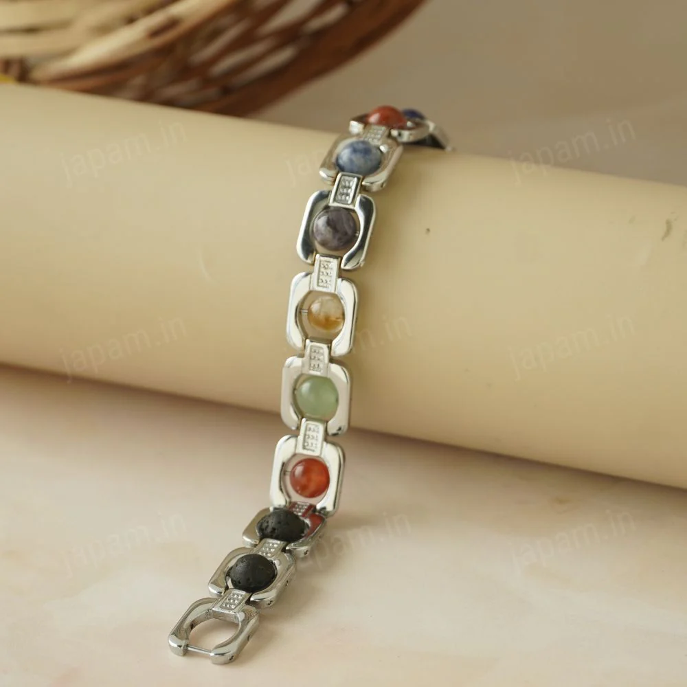 Silver Plated Essential 7 Chakra Bracelet