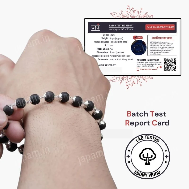 Silver Plated Karungali Beads Ki Rakhi - Complete Rakhi Hamper - Image 5
